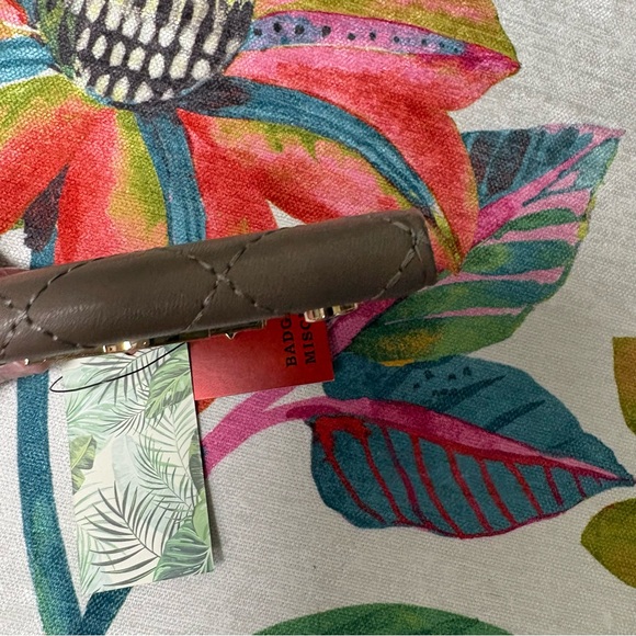 Badgley Mischka Taupe Quilted Wallet - Picture 5 of 8